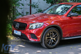 Első-középső rács MERCEDES GLC X253 C253 (2015-2018) AMG GT R Panamericana Design Teljesen fekete-image-6040055