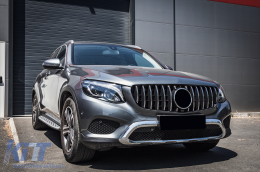 Első-középső rács MERCEDES GLC X253 C253 (2015-2018) AMG GT R Panamericana kinézet Króm-image-6094098