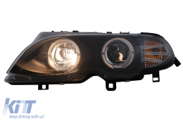 
Első lámpa LED Angel Eye BMW E46 Facelift Limousine Touring (2001-2005) modellekhez, Fekete-image-6087906