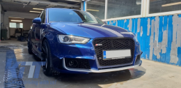 Első Lökhárító Audi A3 8V (2012-2015) Sedan/ Saloon / Convertible RS3 Ragyogó Fekete Design-image-6028544