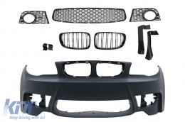 Első lökhárító BMW 1'er E81/E82 E87/E88 (2004-2011) 1M Design  SRA-val PDC nélkül-image-6097674