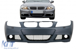 Első lökhárító BMW 3 E90 Sedan E91 Touring LCI (2008-2011) modellekhez, M-Technik dizájn-image-6089044