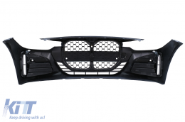 Első lökhárító BMW 3 F30 F31 LCI előtti & LCI (2011-2018) átalakítás G80 M3 dizájnra, króm rácsokkal-image-6101211