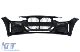Első lökhárító BMW 3 F30 F31 LCI előtti & LCI (2011-2018) átalakítás G80 M3 dizájnra, fekete rácsokkal-image-6101222