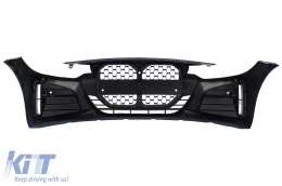 Első lökhárító BMW 4 F32 F33 F36 (2013-2017) kupé kabrió Gran Coupe M4 dizájn, króm rácsokkal -image-6101130