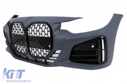 Első lökhárító BMW 4 F32 F33 F36 (2013-2017) kupé kabrió Gran Coupe M4 dizájn, fekete rácsokkal -image-6101237