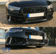 
Első lökhárító hűtőráccsal Audi A6 C7 4G Facelift (2015-2018) modellekhez, RS6 Dizájn-image-6083195