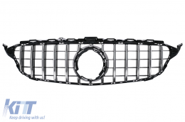 Első lökhárító hűtőráccsal Mercedes C-osztály W205 S205 C205 A205 (03.2018-2020) modellekhez, C63 Dizájn-image-6102395