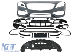 Első lökhárító Mercedes W117 X117 CLA (2013-2018) modellekhez, CLA45 dizájn-image-6067701