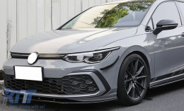 Első lökhárító oldalsó díszlécek VW Golf 8 Mk8 MQB GTI R-Line (2020+) modellekhez, szénszálas kinézet -image-6091538