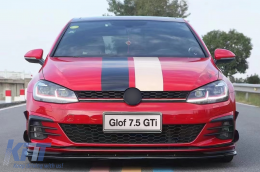 Első lökhárító oldalsó szárnyak VW Golf 7.5 GTI 5G ferdehátú (2017-2020) modellekhez, szénszálas kinézet -image-6091653