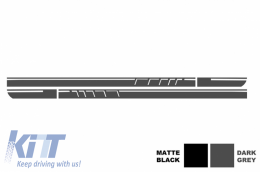 Elso lökhárító sötét szürke oldalsó matricával Mercedes A-Class W176 (2012-2018) modellekhez, facelift A45 dizájn-image-6033279