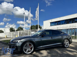 Első lökhárító spoiler Audi A5 F5 facelift S-Line (2020+) modellekhez, zongorafekete -image-6107086