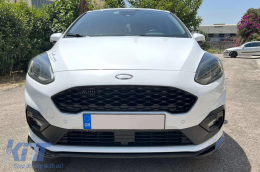 Első lökhárító spoiler Ford Fiesta Mk8 ST / ST-Line (2017-2021) Zongora fekete-image-6094451