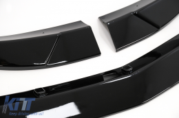 Első lökhárító Spoiler Mercedes C-osztály W204 S204 C204 Sport Line (2011-2014) modellekhez, Zongora fekete-image-6090983