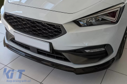 Első lökhárító spoiler Seat Leon MK4 FR (2020-tól) zongorafekete -image-6094457