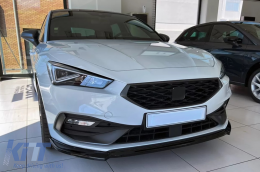 Első lökhárító spoiler Seat Leon MK4 FR (2020-tól) zongorafekete -image-6094630