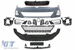 Első Lökhárító VW Golf VII 7 (2013-2017) LED fényszórókkal Dinamikus irányjelző 7.5 GTI kinézet -image-6091577