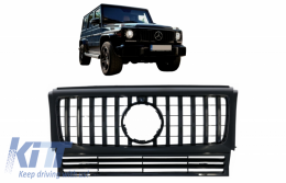 Első rács Mercedes G-Class W463 (1990-2014) Új G63 GT-R Panamericana Design Teljesen fekete-image-6044700