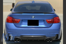 Első spoiler és diffúzor BMW 4 F32 Coupe F33 Cabrio F36 Grand Coupe (2013-03.2019) modellekhez, M-performance dizájn, szénszálas bevonat-image-6064422