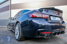 Első spoiler és diffúzor BMW 4 F32 Coupe F33 Cabrio F36 Grand Coupe (2013-03.2019) modellekhez, M-performance dizájn, szénszálas bevonat-image-6075478