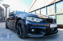 Első spoiler és diffúzor BMW 4 F32 Coupe F33 Cabrio F36 Grand Coupe (2013-03.2019) modellekhez, M-performance dizájn, szénszálas bevonat-image-6079396