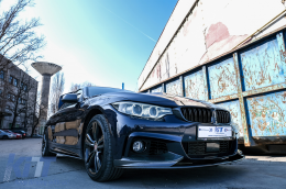 Első spoiler és diffúzor BMW 4 F32 Coupe F33 Cabrio F36 Grand Coupe (2013-03.2019) modellekhez, M-performance dizájn, szénszálas bevonat-image-6079397