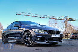 Első spoiler és diffúzor BMW 4 F32 Coupe F33 Cabrio F36 Grand Coupe (2013-03.2019) modellekhez, M-performance dizájn, szénszálas bevonat-image-6079400