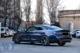 Első spoiler és diffúzor BMW 4 F32 Coupe F33 Cabrio F36 Grand Coupe (2013-03.2019) modellekhez, M-performance dizájn, szénszálas bevonat-image-6079403