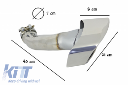 Embouts de silencieux d'échappement adaptables à  BMW X6 E71 (2008-2014) V8 Design--image-6033793