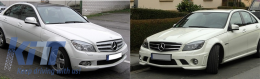 Ensemble rétroviseur pour MERCEDES W204 Classe C 07-12 Couvercles Facelift Look--image-56037