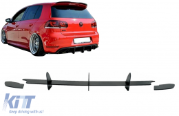 Erweiterung für Diffusor & Seitensplitter hinten für VW Golf 6 GTI 2008-2013 Schwarz-image-6077362