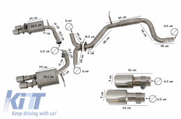 Escape para VW Passat CC 12-17 turbo 4 cilindros gasolina 2.0 TFSI EA888 Válvula--image-6045326