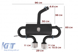 Estensione paraurti posteriore & Sistema scarico Catback per VW Golf 5 V 2003-2007 R32 Look-image-6081807