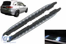 Estribos Pasos laterales Para Mercedes GLS SUV X167 2020+ LED Luz cortesía-image-6074536