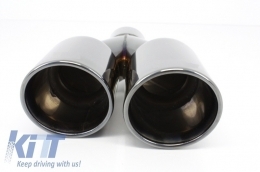 Exhaust Muffler Tips Quad suitable for BMW 3 Series E46 E90 E92 E93 F30 F31 4 Series F32 F33 F36 5 Series E60 F10 F11 G30 6 Series F06 F12 F13 M3 M5 M-Power Design-image-6005990