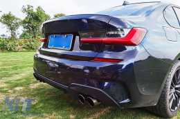 Exhaust Muffler Tips suitable for BMW 3 Series G20 G28 M-Sport (2019-up) Titanium Black-image-6095000