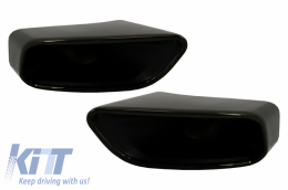 Exhaust Muffler Tips suitable for BMW X6 E71 (2008-2014) V8 Design Black-image-6033797