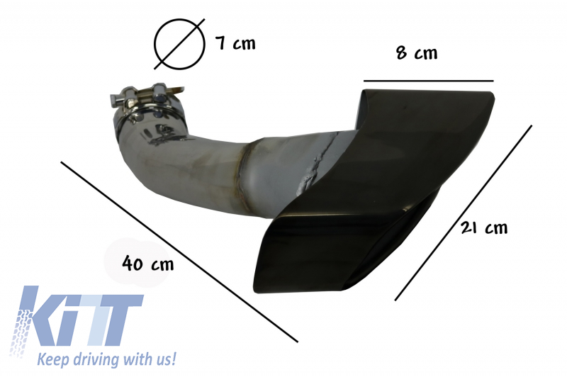 Exhaust Muffler Tips suitable for BMW X6 E71 (2008-2014) V8 Design
