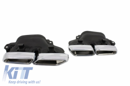 Exhaust Muffler Tips suitable for MERCEDES Benz S-Class W222 E-Class W212 S212 Facelift CLS W218 SL-Class R231 E63 S63 SL65 A-Design-image-6005965