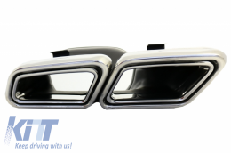 Exhaust Muffler Tips suitable for Mercedes S-Class W222 E-Class W212 S212 Facelift CLS W218 SL-Class R231 E63 S63 SL65 Design-image-6034464