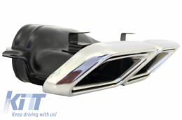 Exhaust Muffler Tips suitable for Mercedes S-Class W222 E-Class W212 S212 Facelift CLS W218 SL-Class R231 E63 S63 SL65 Design-image-6034467