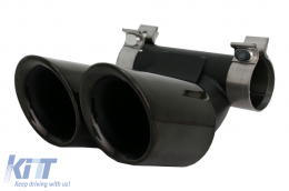 Exhaust Muffler Tips suitable for Porsche 718 Cayman Boxster 982 (2016-up) Piano Black-image-6087550