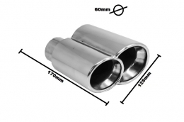 Exhaust Muffler Tips suitable for PORSCHE Carrera 911 996 997 (1997-2008) Turbo Quad Exhaust Tips-image-6015598