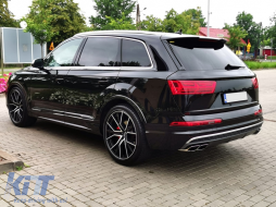 Exhaust Muffler Tips Tail Pipes suitable for Audi Q7 4M (2015-2019) SQ7 Design Chrome Only 3.0 Petrol Gasoline-image-6047391