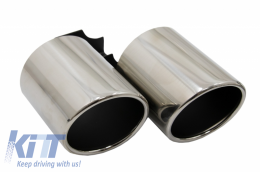 Exhaust Muffler Tips Tail Pipes suitable for Audi A4 B8 B9 (2009-up) S4 Quad Design-image-6054964