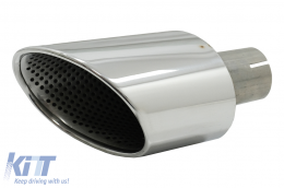 Exhaust Muffler Tips Tail Pipes suitable for Audi A4 B9 (2016-2019) A5 F5 (2017-2019) Chrome-image-6079516