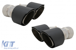 Exhaust Muffler Tips with Mirror Covers suitable for Land Range Rover Vogue L405 (2013-2017) Sport L494 (2013-2017) Discovery V L462 Real Carbon Fiber-image-6054457