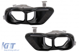 Exhaust MufflerTips suitable for BMW X5 G05 X6 G06 X7 G07 M-Package (2018-up) M Sport Design-image-6103860