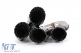 Exhaust MufflerTips suitable for BMW X5 G05 X6 G06 X7 G07 40i M-Package (2018-up) Black-image-6108402